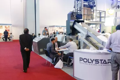 in-house waste plastic recycling machine in PlastVision Arabia 2016